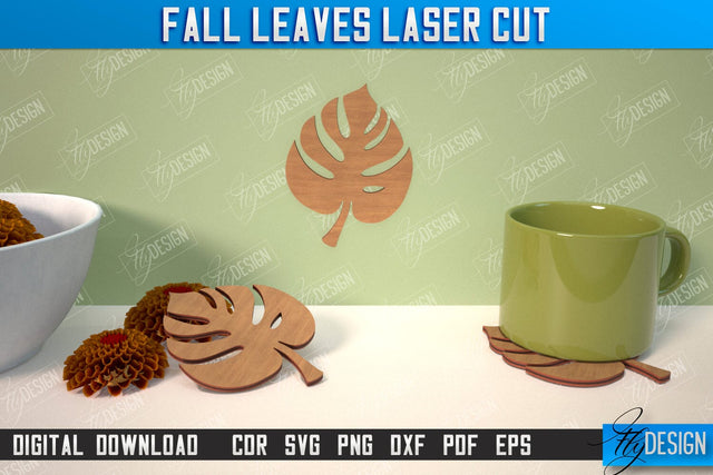 Fall Leaf | Autumn Symbols | Fall Season | Leaves Shape | Autumn Signs | CNC File SVG Fly Design 