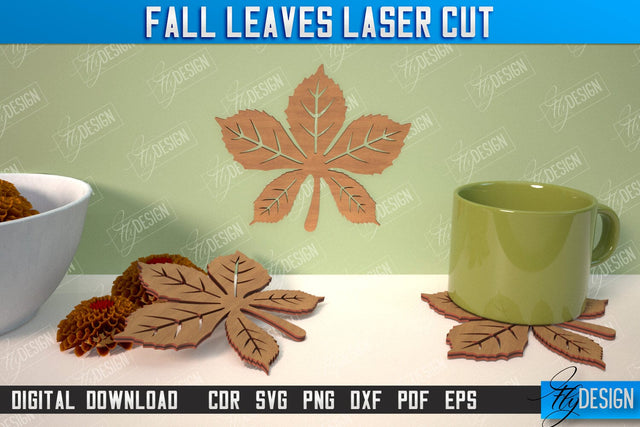 Fall Leaf | Autumn Symbols | Fall Season | Leaves Shape | Autumn Signs | CNC File SVG Fly Design 