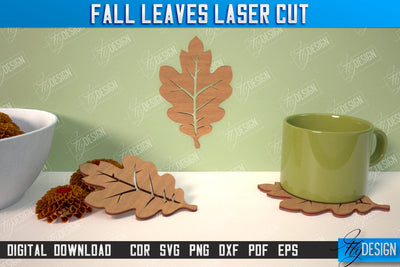 Fall Leaf | Autumn Symbols | Fall Season | Leaves Shape | Autumn Signs | CNC File SVG Fly Design 