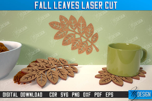 Fall Leaf | Autumn Symbols | Fall Season | Leaves Shape | Autumn Signs | CNC File SVG Fly Design 