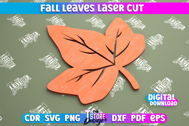 Fall Leaf | Autumn Symbols | Fall Season | Leaves Shape | Autumn Signs | CNC File SVG The T Store Design 