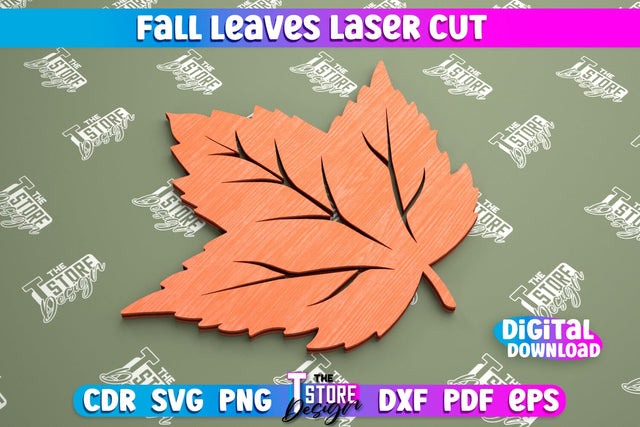 Fall Leaf | Autumn Symbols | Fall Season | Leaves Shape | Autumn Signs | CNC File SVG The T Store Design 