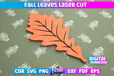 Fall Leaf | Autumn Symbols | Fall Season | Leaves Shape | Autumn Signs | CNC File SVG The T Store Design 