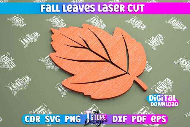 Fall Leaf | Autumn Symbols | Fall Season | Leaves Shape | Autumn Signs | CNC File SVG The T Store Design 