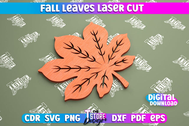 Fall Leaf | Autumn Symbols | Fall Season | Leaves Shape | Autumn Signs | CNC File SVG The T Store Design 