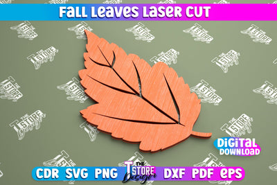 Fall Leaf | Autumn Symbols | Fall Season | Leaves Shape | Autumn Signs | CNC File SVG The T Store Design 