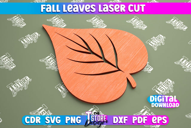 Fall Leaf | Autumn Symbols | Fall Season | Leaves Shape | Autumn Signs | CNC File SVG The T Store Design 