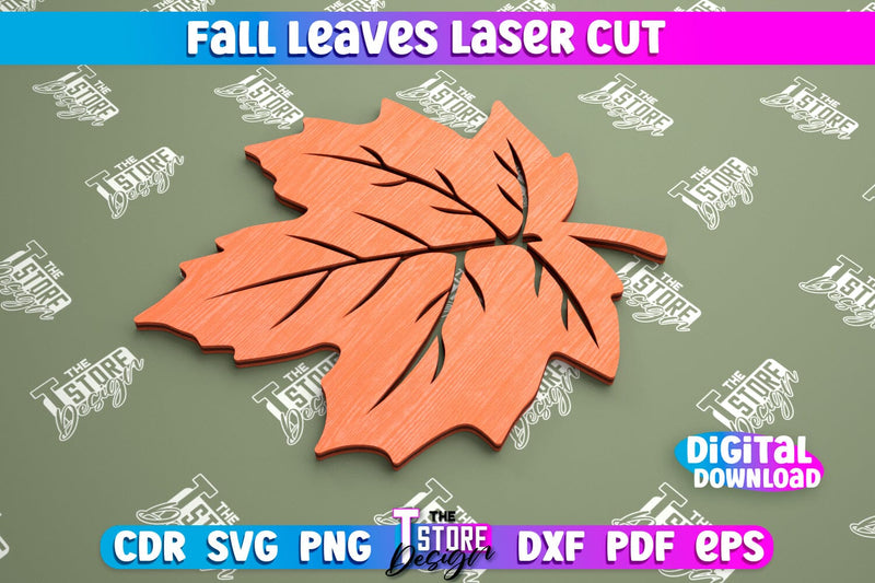 Fall Leaf | Autumn Symbols | Fall Season | Leaves Shape | Autumn Signs | CNC File SVG The T Store Design 