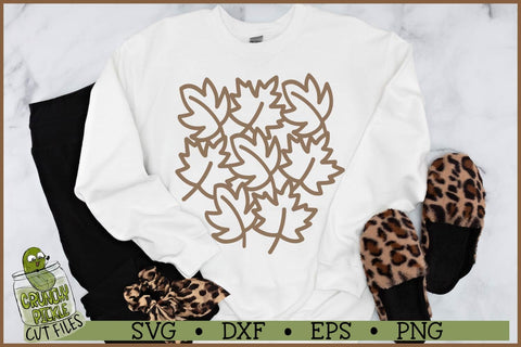 Fall Leaf Clusters SVG Bundle SVG Crunchy Pickle 