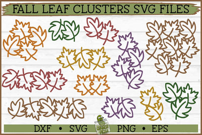 Fall Leaf Clusters SVG Bundle SVG Crunchy Pickle 