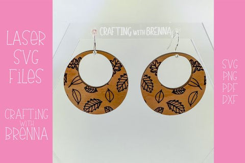 Fall Leaf Earrings Bundle Laser SVG File SVG Crafting With Brenna 