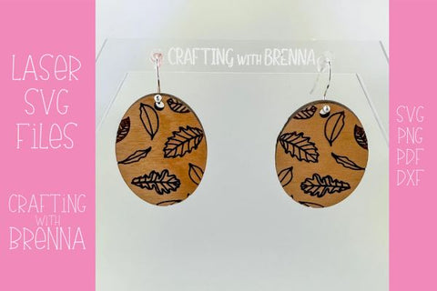 Fall Leaf Earrings Bundle Laser SVG File SVG Crafting With Brenna 