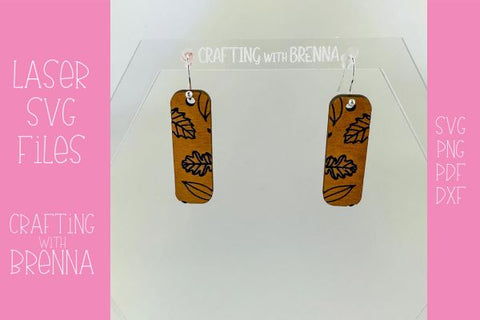 Fall Leaf Earrings Bundle Laser SVG File SVG Crafting With Brenna 