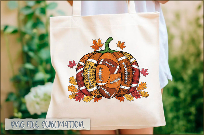 Fall Leaf Football Tote Bag Sublimation Shetara Begum 