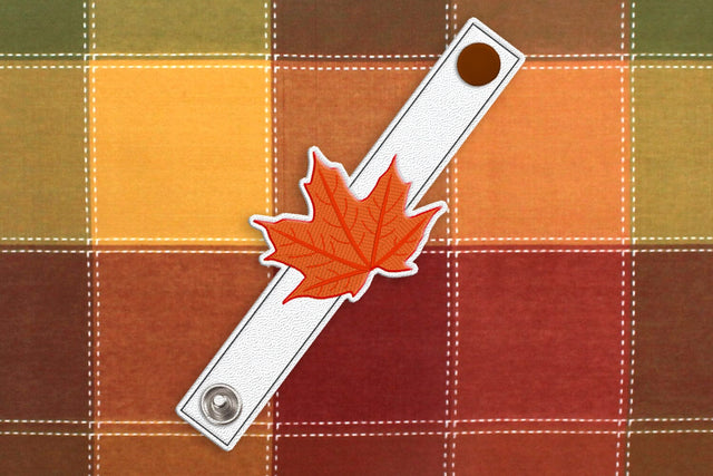 Fall Leaf Napkin Ring ITH Applique Embroidery Embroidery/Applique DESIGNS Designed by Geeks 