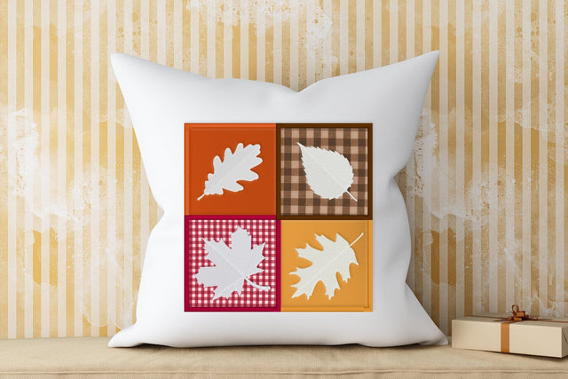 Fall Leaf Squares Applique Embroidery Embroidery/Applique DESIGNS Designed by Geeks 