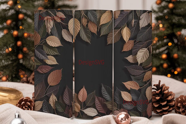 Fall Leaves Camouflage 20oz Tumbler Wrap Sublimation DesignSVG 