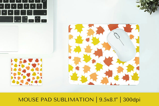 Fall leaves mouse pad sublimation design. Autumn mousepad 02 Sublimation LaBelezoka 