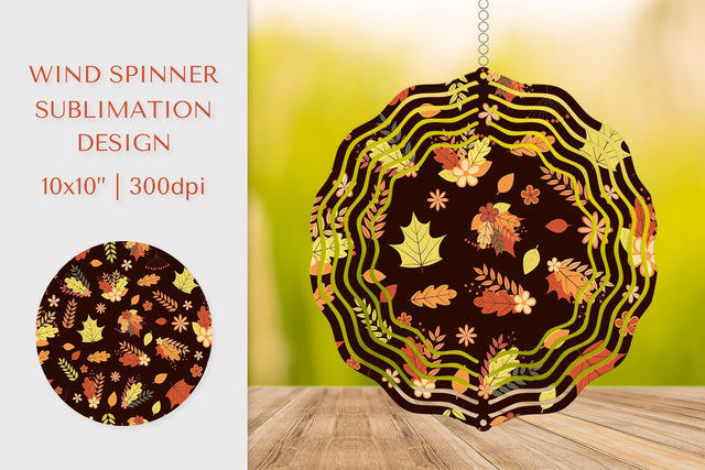 Fall Leaves Spinner Sublimation. Autumn Design PNG APS02808 Sublimation LaBelezoka 