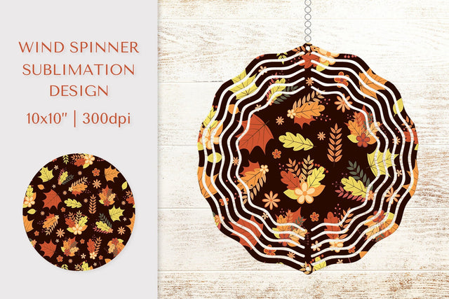 Fall Leaves Spinner Sublimation. Autumn Design PNG APS02809 Sublimation LaBelezoka 
