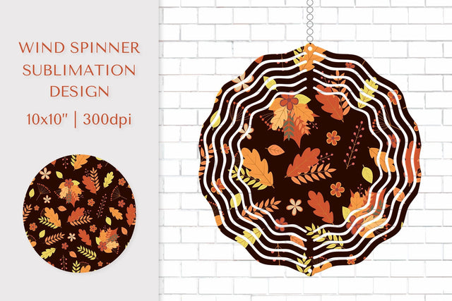 Fall Leaves Spinner Sublimation. Autumn Design PNG APS02810 Sublimation LaBelezoka 