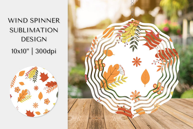Fall Leaves Spinner Sublimation. Autumn Design PNG APS02811 Sublimation LaBelezoka 