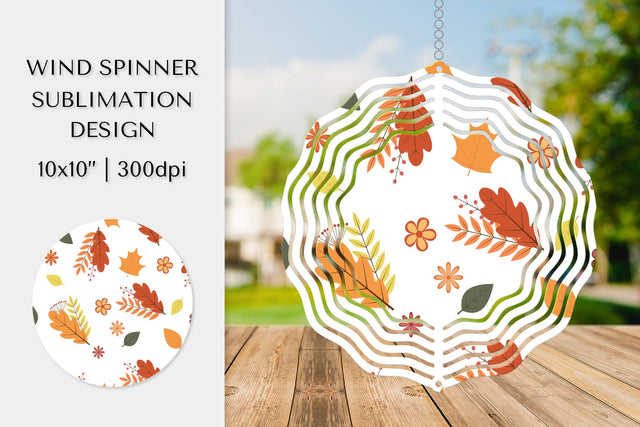 Fall Leaves Spinner Sublimation. Autumn Design PNG APS02812 Sublimation LaBelezoka 