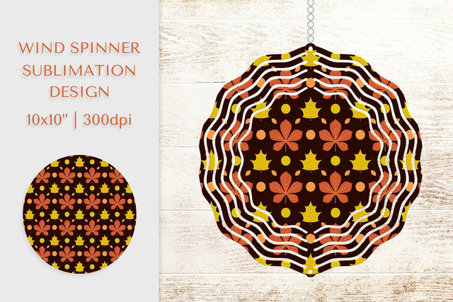 Fall Leaves Spinner Sublimation. Autumn Design PNG Sublimation LaBelezoka 