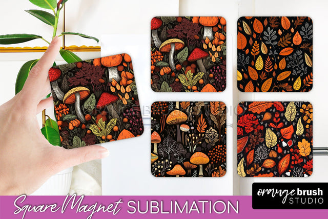Fall Magnet Sublimation - Autumn Forest Magnet Designs Sublimation OrangeBrushStudio 