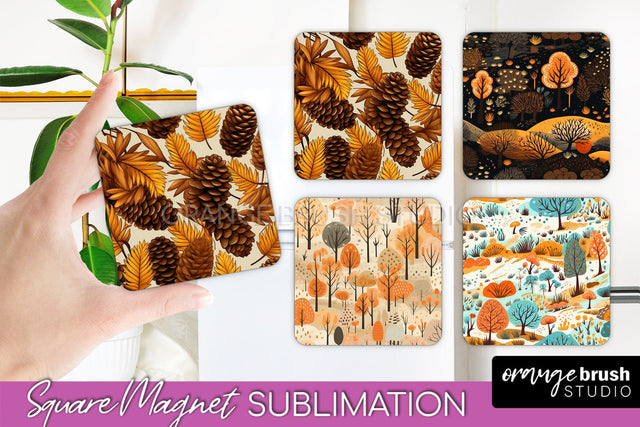 Fall Magnet Sublimation - Autumn Forest Magnet Designs Sublimation OrangeBrushStudio 