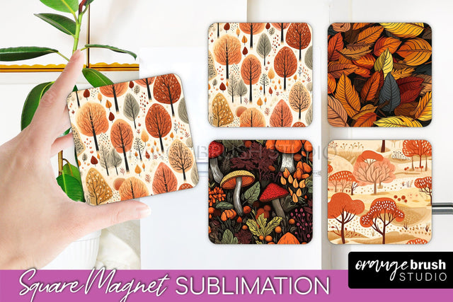 Fall Magnet Sublimation - Autumn Forest Magnet Designs Sublimation OrangeBrushStudio 