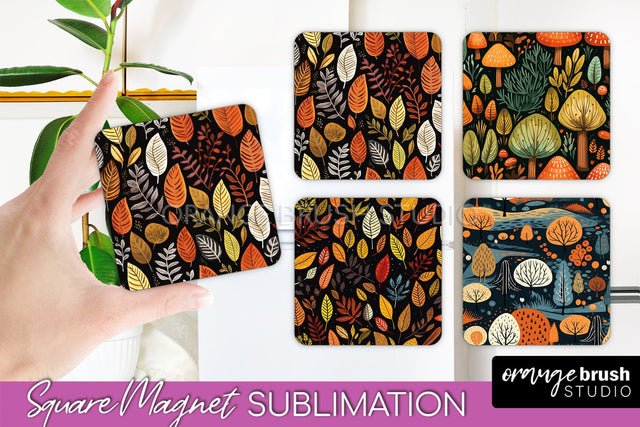 Fall Magnet Sublimation - Autumn Forest Magnet Designs Sublimation OrangeBrushStudio 
