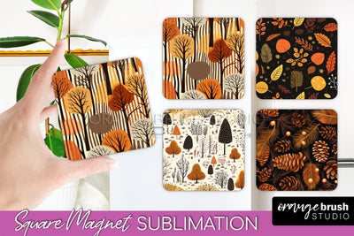 Fall Magnet Sublimation - Autumn Forest Magnet Designs Sublimation OrangeBrushStudio 