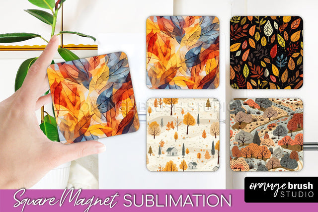 Fall Magnet Sublimation - Autumn Forest Magnet Designs Sublimation OrangeBrushStudio 