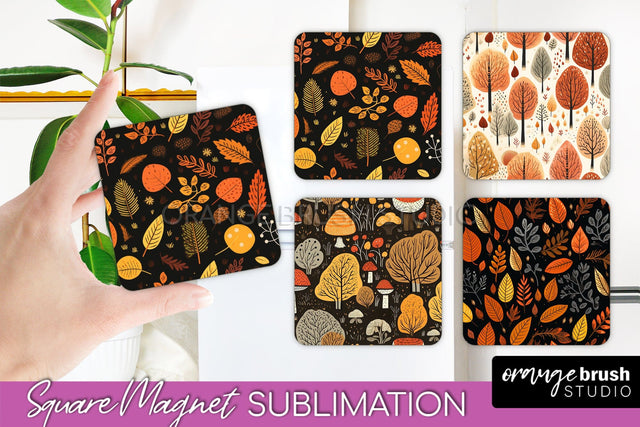 Fall Magnet Sublimation - Autumn Forest Magnet Designs Sublimation OrangeBrushStudio 