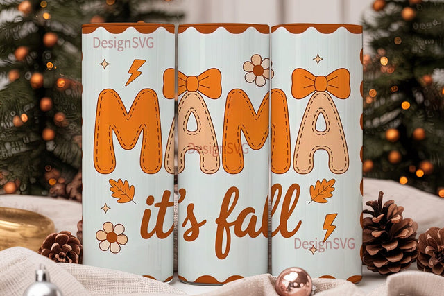 Fall Mama Tumbler Wrap PNG Sublimation DesignSVG 