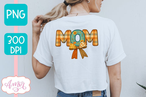 Fall Mom sublimation PNG, Fall shirt front and back PNG Sublimation Amorclipart 