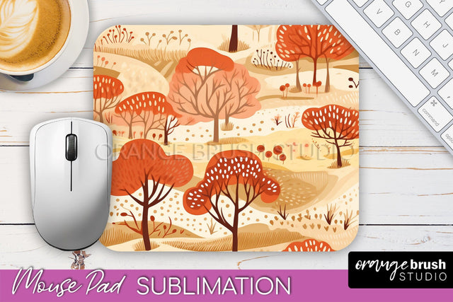 Fall Mouse Pad Designs - Autumn Forest Mousepad Sublimation Sublimation OrangeBrushStudio 