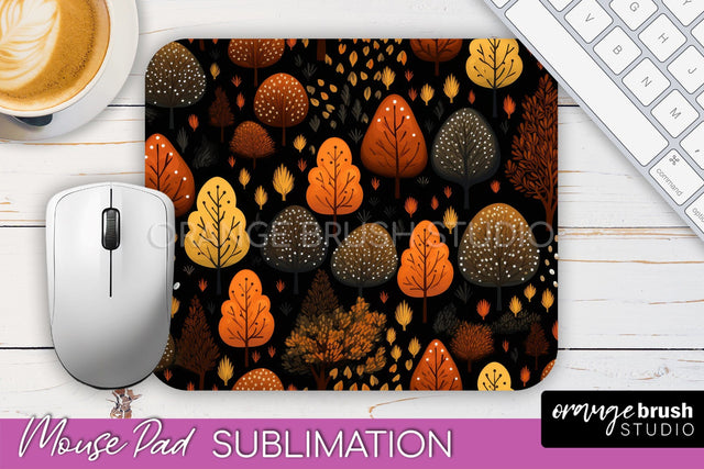 Fall Mouse Pad Designs - Autumn Forest Mousepad Sublimation Sublimation OrangeBrushStudio 