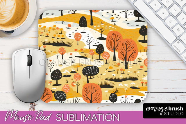 Fall Mouse Pad Designs - Autumn Forest Mousepad Sublimation Sublimation OrangeBrushStudio 