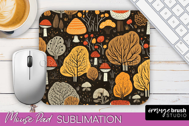 Fall Mouse Pad Designs - Autumn Forest Mousepad Sublimation Sublimation OrangeBrushStudio 