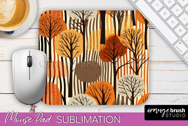 Fall Mouse Pad Designs - Autumn Forest Mousepad Sublimation Sublimation OrangeBrushStudio 