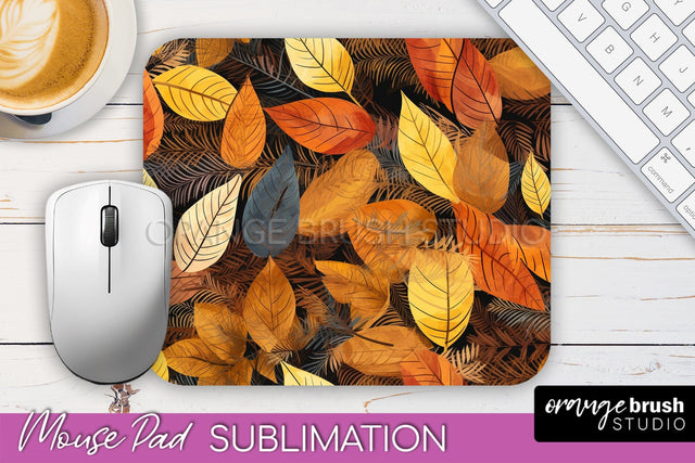 Fall Mouse Pad Designs - Autumn Forest Mousepad Sublimation Sublimation OrangeBrushStudio 