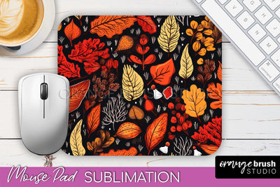 Fall Mouse Pad Designs - Autumn Forest Mousepad Sublimation Sublimation OrangeBrushStudio 