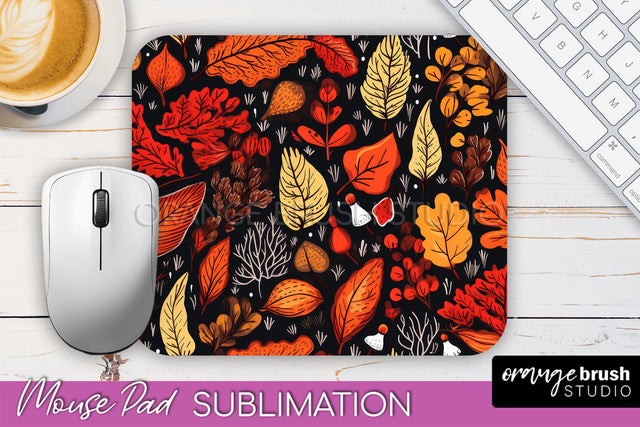 Fall Mouse Pad Designs - Autumn Forest Mousepad Sublimation Sublimation OrangeBrushStudio 