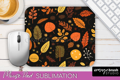 Fall Mouse Pad Designs - Autumn Forest Mousepad Sublimation Sublimation OrangeBrushStudio 