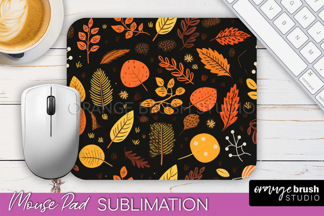 Fall Mouse Pad Designs - Autumn Forest Mousepad Sublimation Sublimation OrangeBrushStudio 