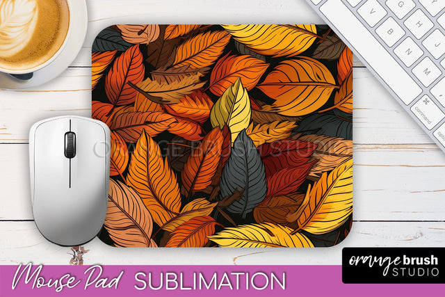 Fall Mouse Pad Designs - Autumn Forest Mousepad Sublimation Sublimation OrangeBrushStudio 