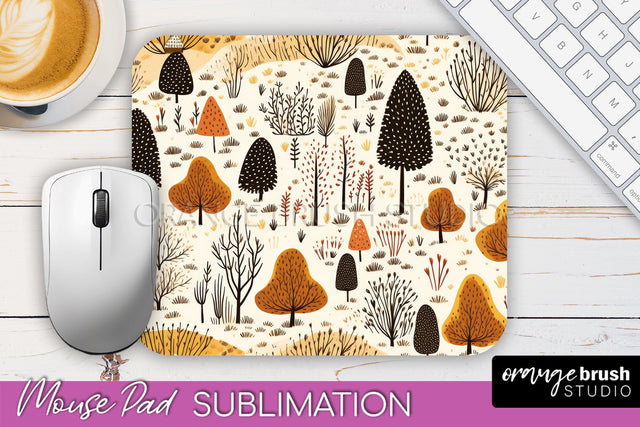 Fall Mouse Pad Designs - Autumn Forest Mousepad Sublimation Sublimation OrangeBrushStudio 
