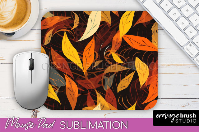 Fall Mouse Pad Designs - Autumn Forest Mousepad Sublimation Sublimation OrangeBrushStudio 